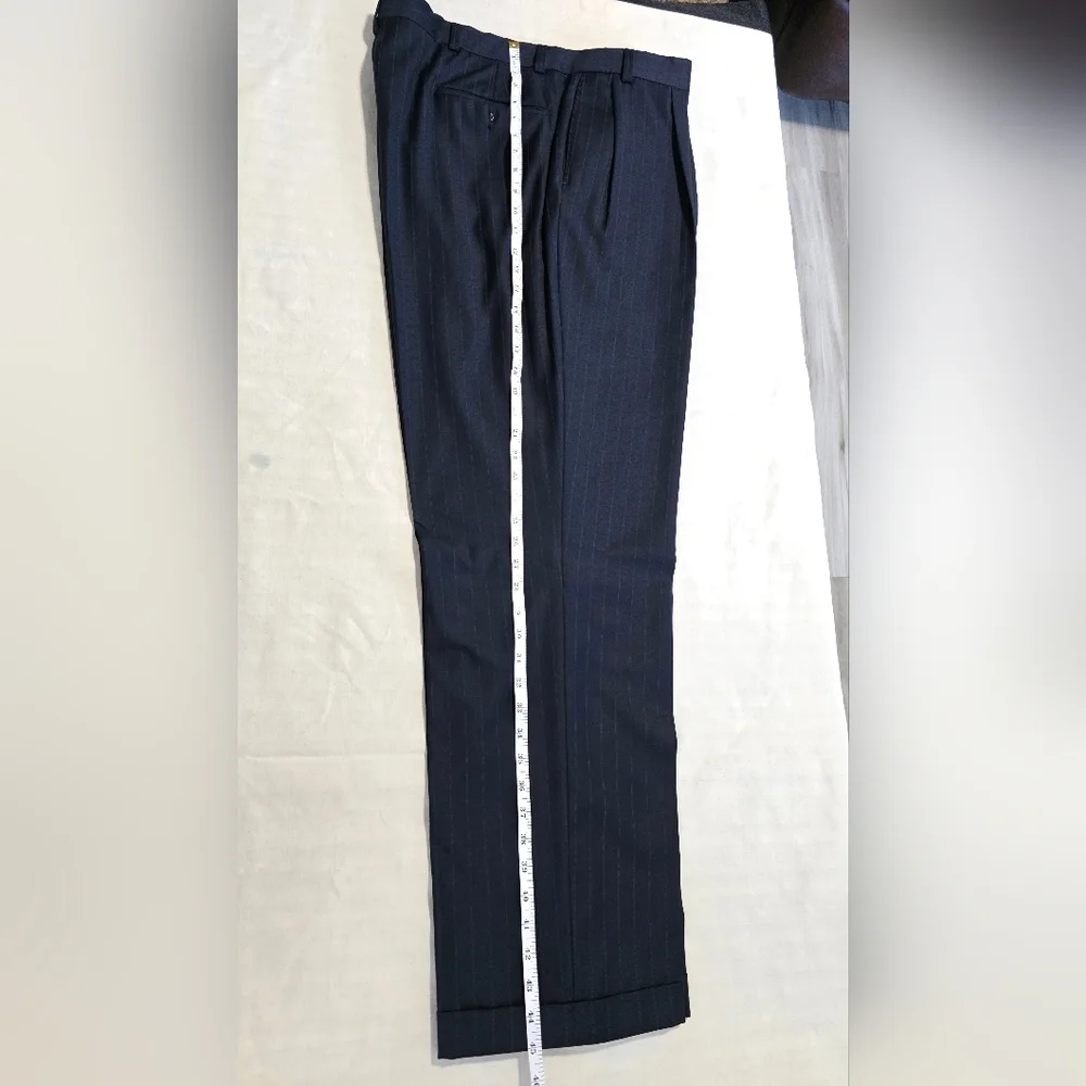 Nautica Black Business Suit with Pants and Stripe Neck Tie